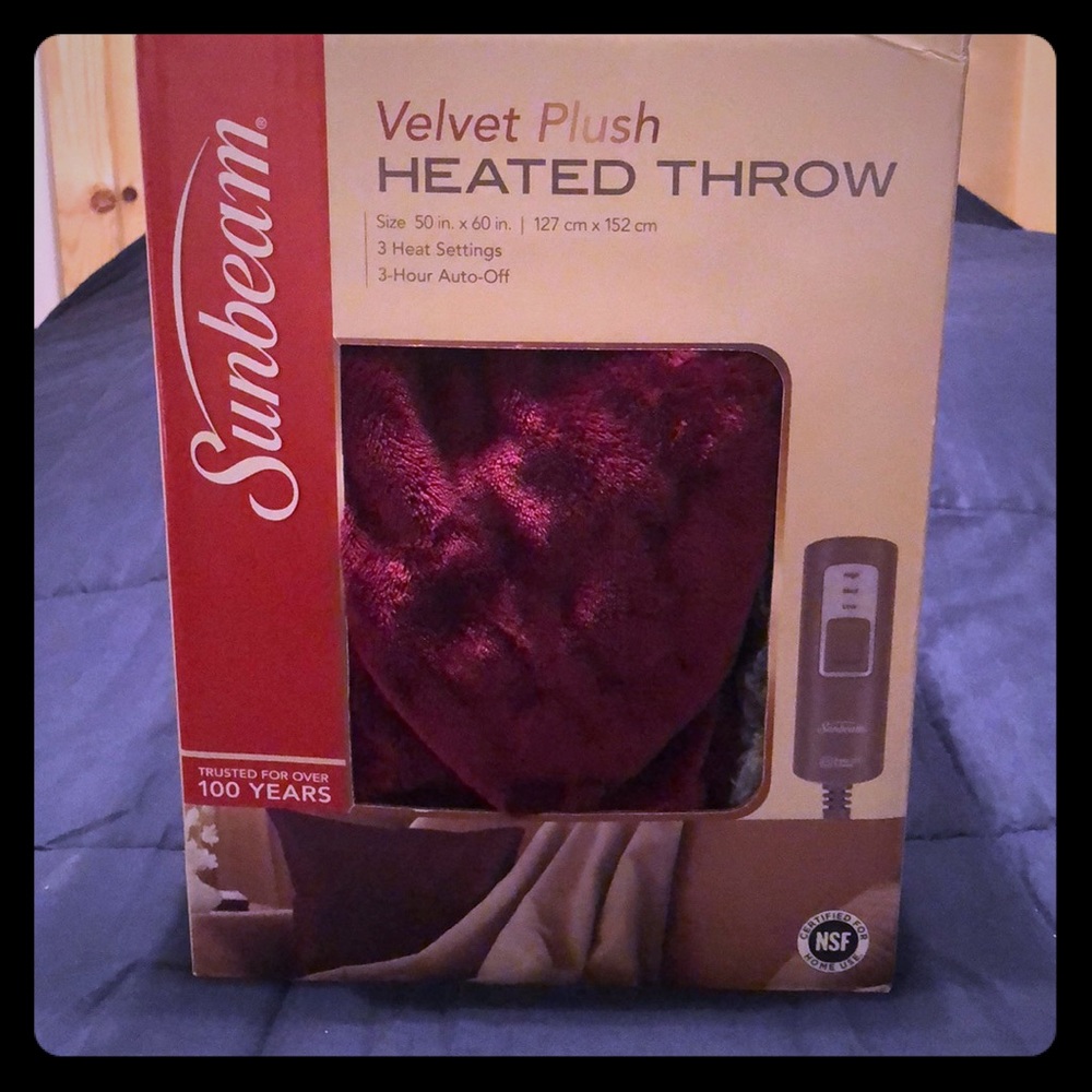 Heated throw blanket